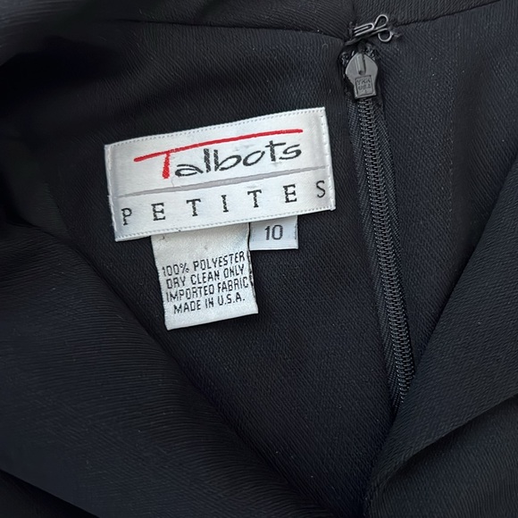 Talbots Black Vintage Petite Dress - Picture 3 of 6